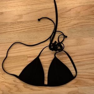pink vs double sided triangle bikini top